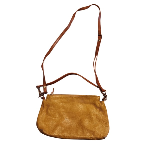 Valentina Handbags - Valentina Leather Crossbody Bag Italian Designer Mustard Yellow‎ Purse